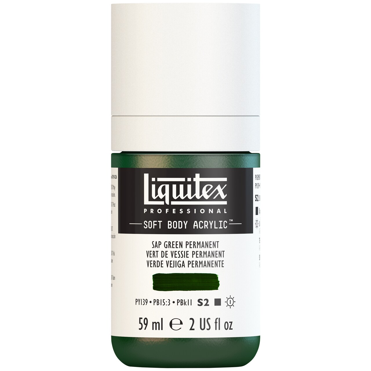 Liquitex Professional Soft Body Acrylic Color, 2 Oz., Sap Green Permanent